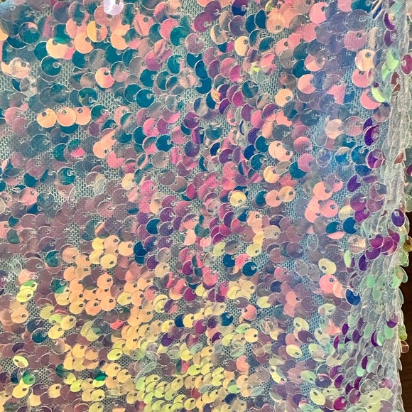 Size L Blue Sequin Dress NWT 💎 - Picture 3 of 6